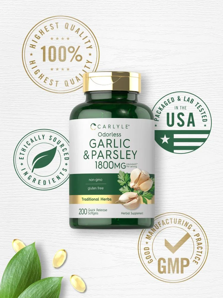 Odorless Garlic & Parsley | 200 Softgels - Image 6