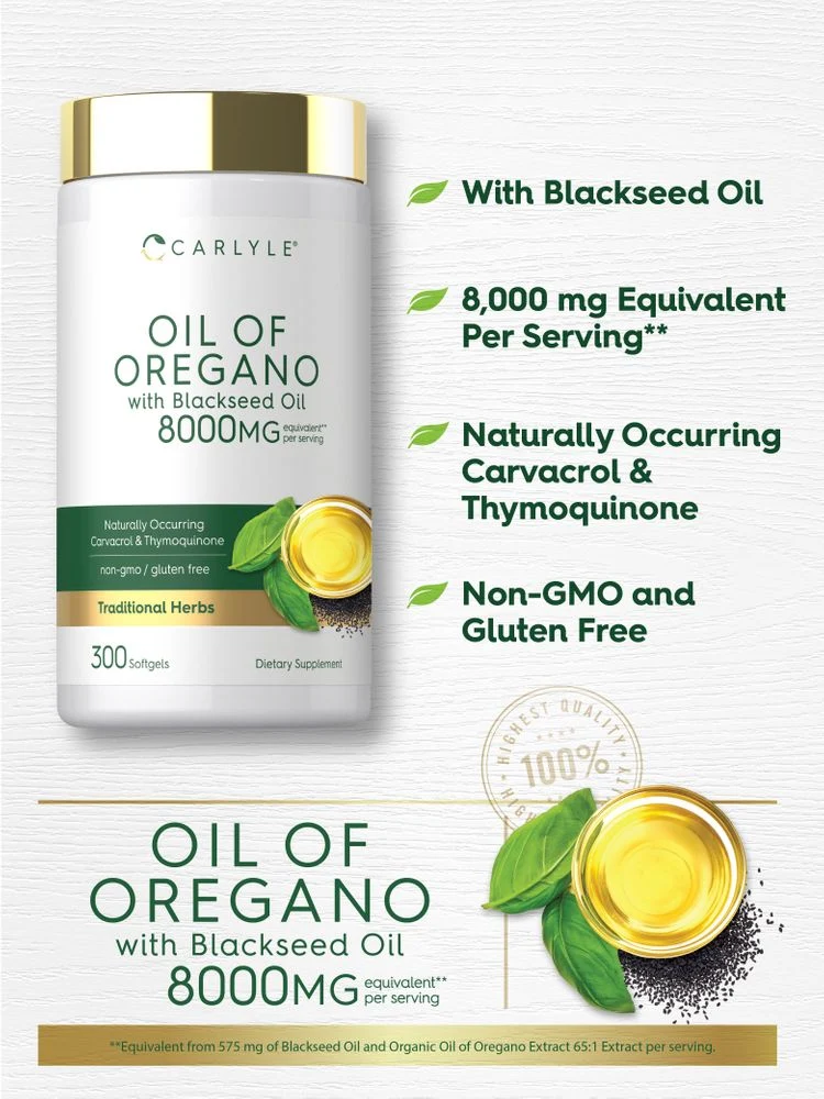 Oil of Oregano with Black Seed Oil | 300 Softgels - Image 4