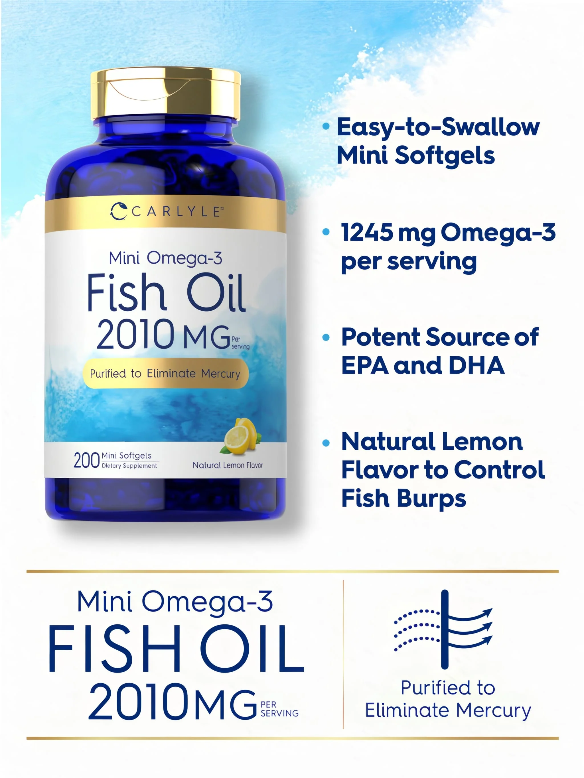 Omega-3 2010mg per serving | 200 Softgels - Image 3