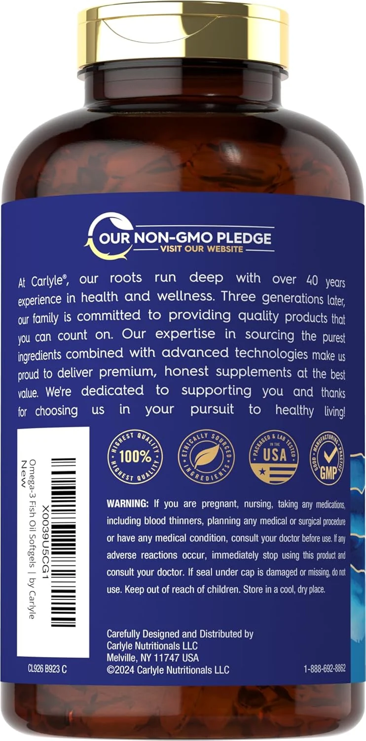 Omega-3 Fish Oil 3600mg per serving | 300 Softgels - Image 3