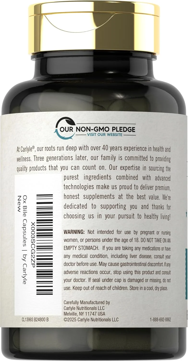 Ox Bile 500mg | 60 Capsules - Image 3
