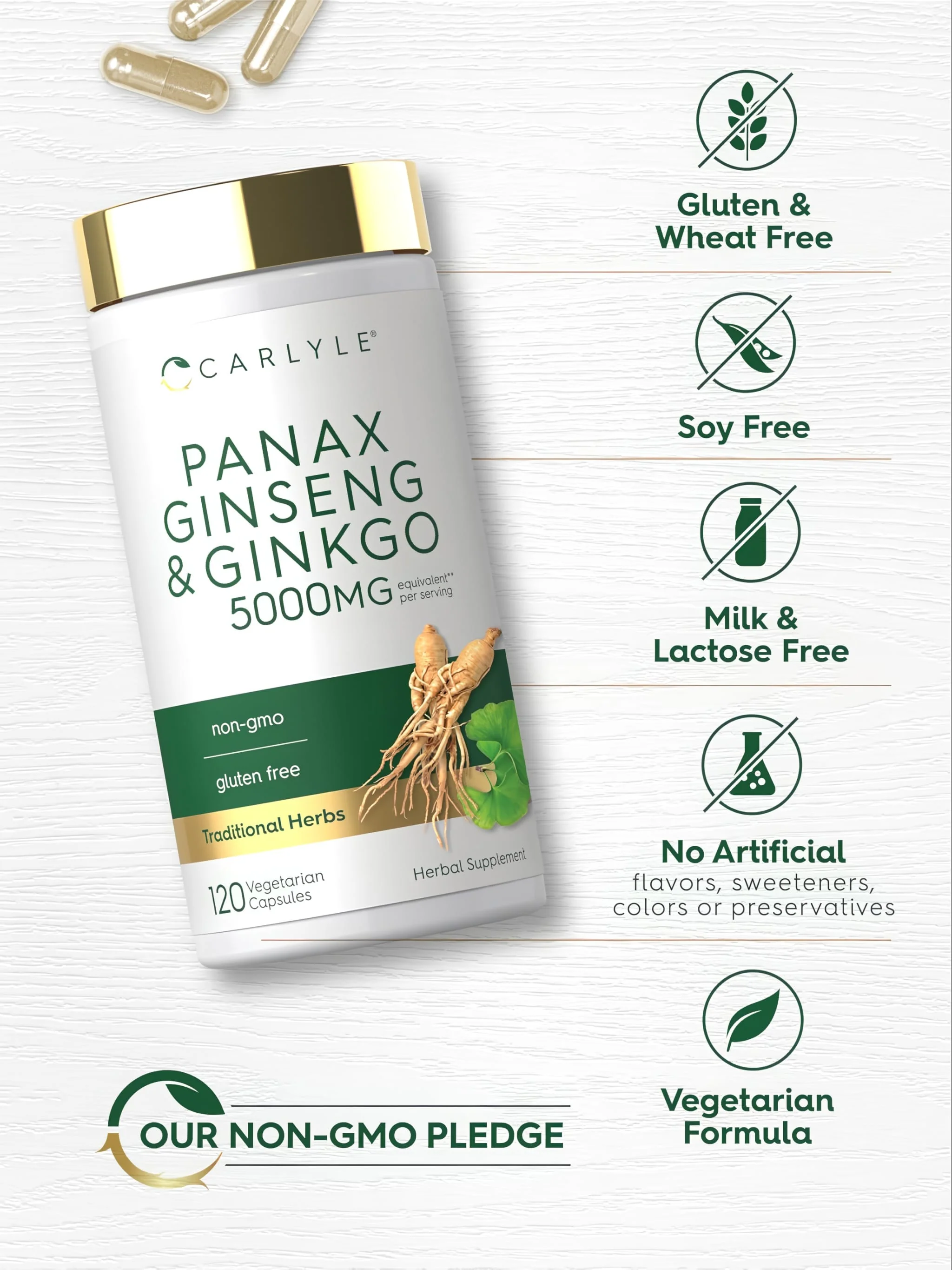 Panax Ginseng & Ginkgo Biloba | 120 Capsules - Image 5