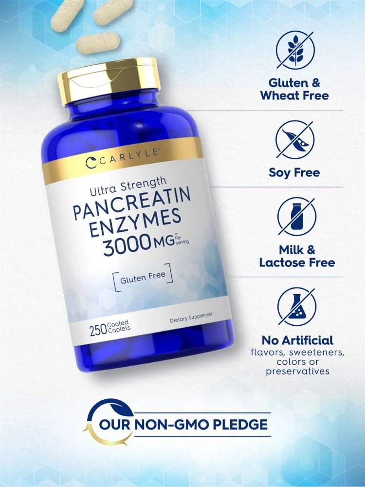 Pancreatin Digestive Enzymes | 250 Caplets - Image 4