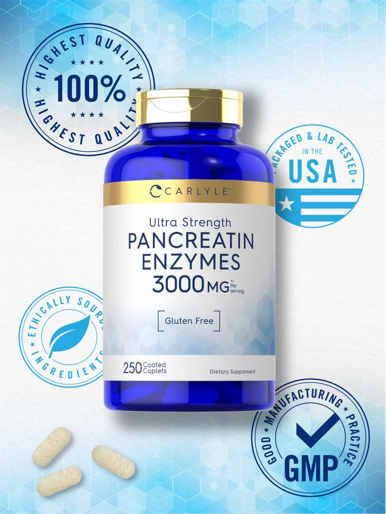 Pancreatin Digestive Enzymes | 250 Caplets - Image 5