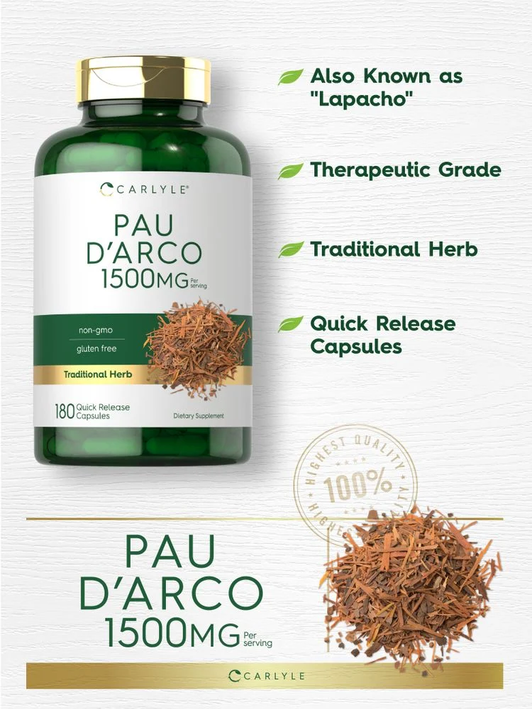 Pau D'Arco 1500mg per serving | 180 Capsules - Image 3