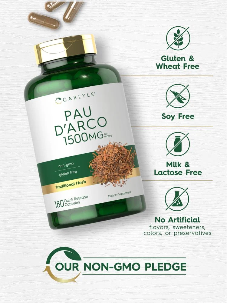 Pau D'Arco 1500mg per serving | 180 Capsules - Image 4
