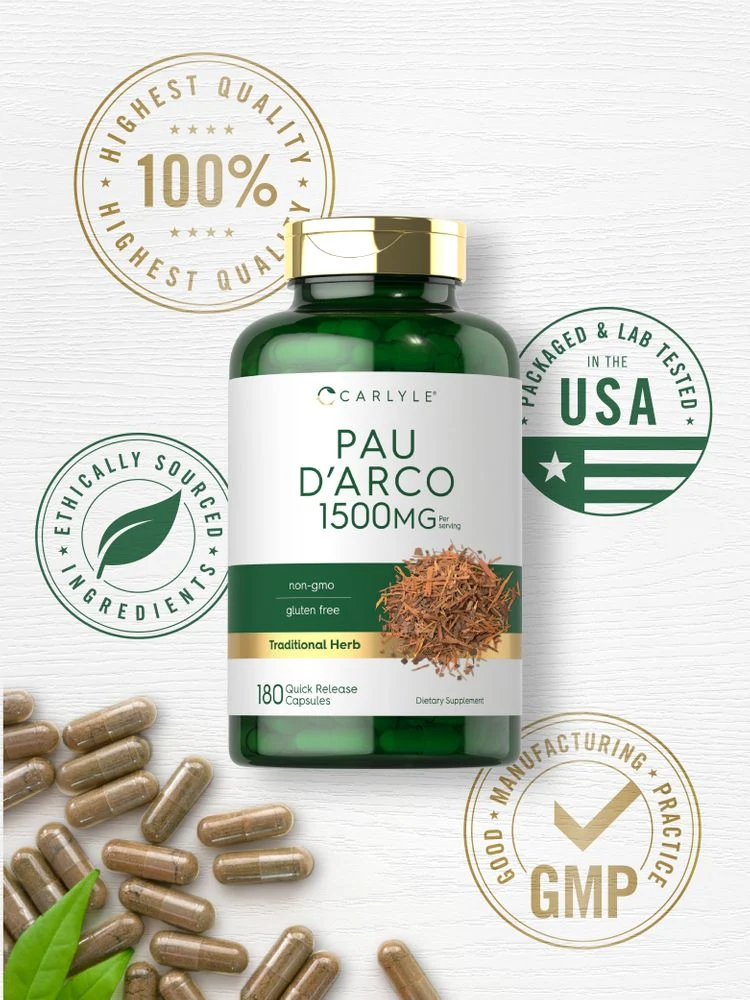 Pau D'Arco 1500mg per serving | 180 Capsules - Image 5