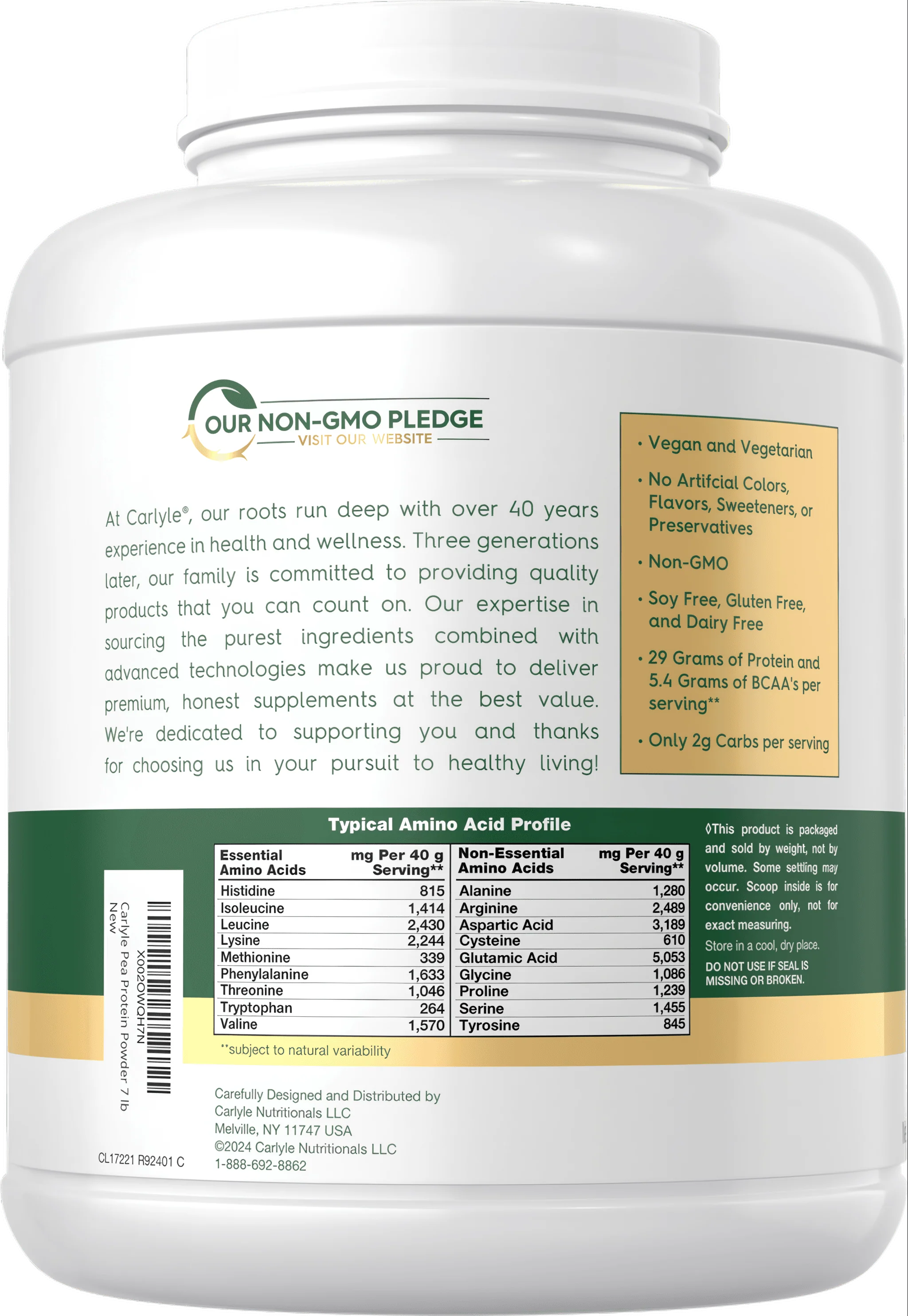 Pea Protein 29g | 7lbs Powder - Image 3