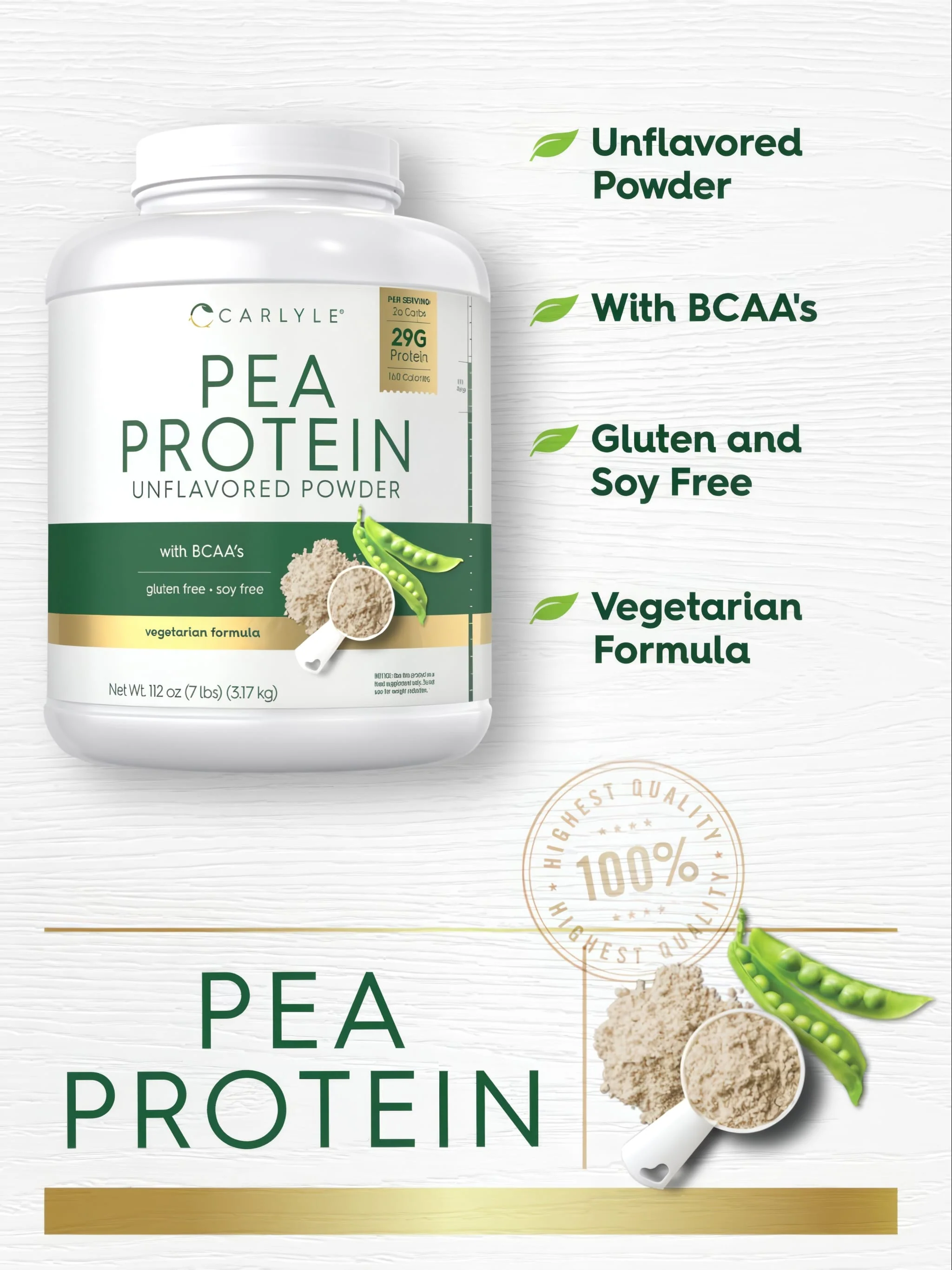 Pea Protein 29g | 7lbs Powder - Image 4