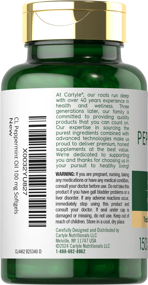 Peppermint Oil 100mg | 150 Softgels - Image 3