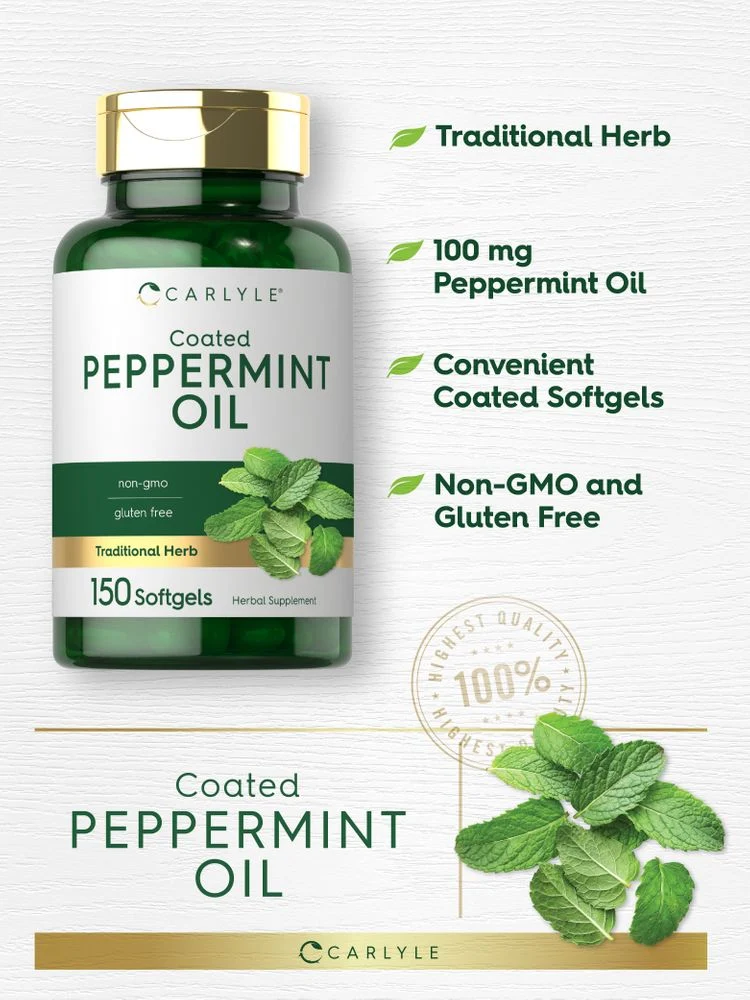 Peppermint Oil 100mg | 150 Softgels - Image 4