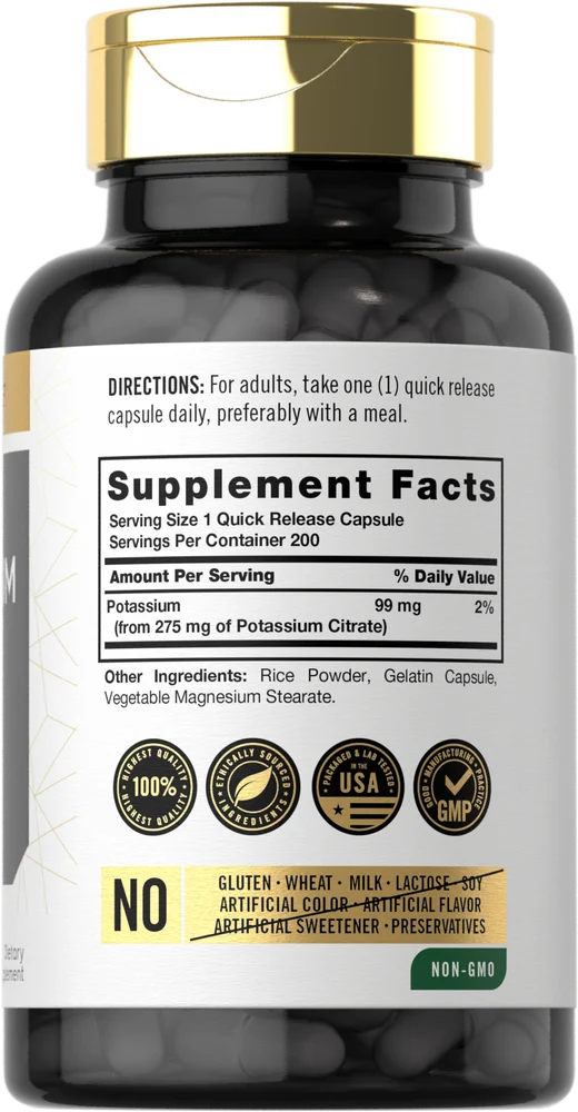Potassium Citrate 99mg | 200 Capsules - Image 2
