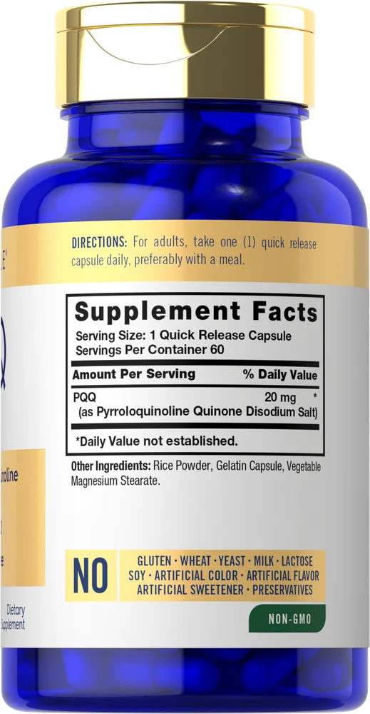 PQQ 20mg | 60 Capsules - Image 2