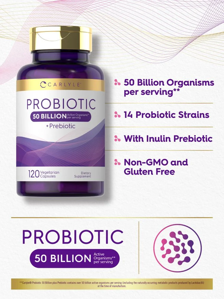 Prebiotic & Probiotic 50 Billion CFU per serving | 120 Capsules - Image 4