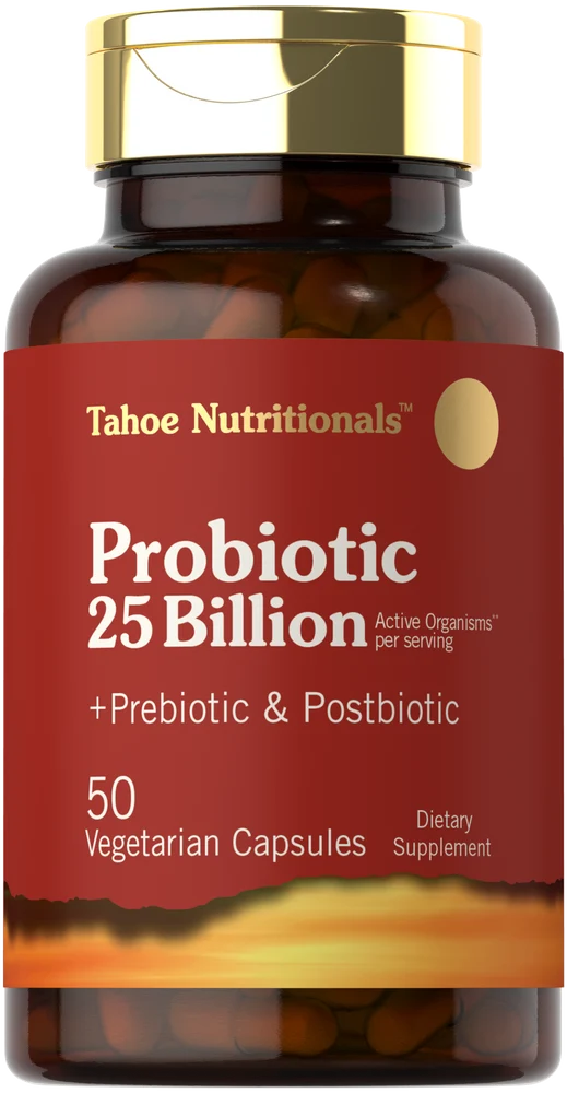 Prebiotic, Probiotic & Postbiotic 25 Billion CFU per serving | 50 Capsules