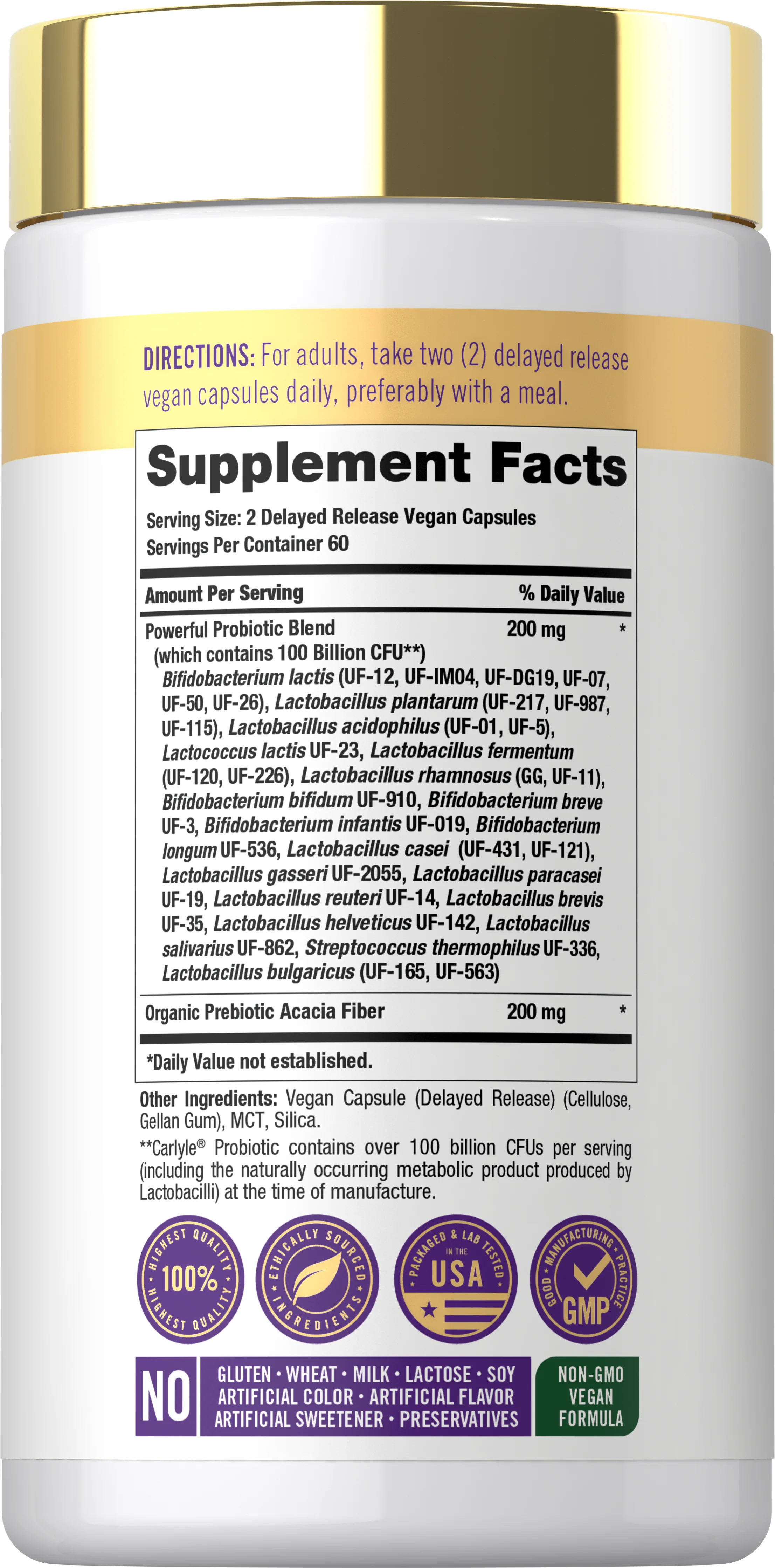 Probiotic 100 Billion CFU | 120 Capsules - Image 2