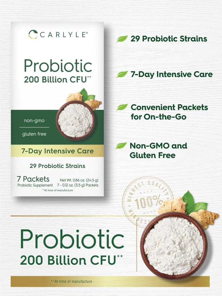 Probiotic for Men and Women | 200 Billion CFU | 7 Packets (3.5 g each) - Image 3