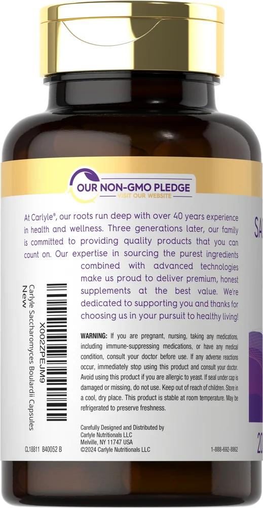 Probiotic Saccharomyces Boulardii 10 Billion CFUs per serving | 200 Capsules - Image 3