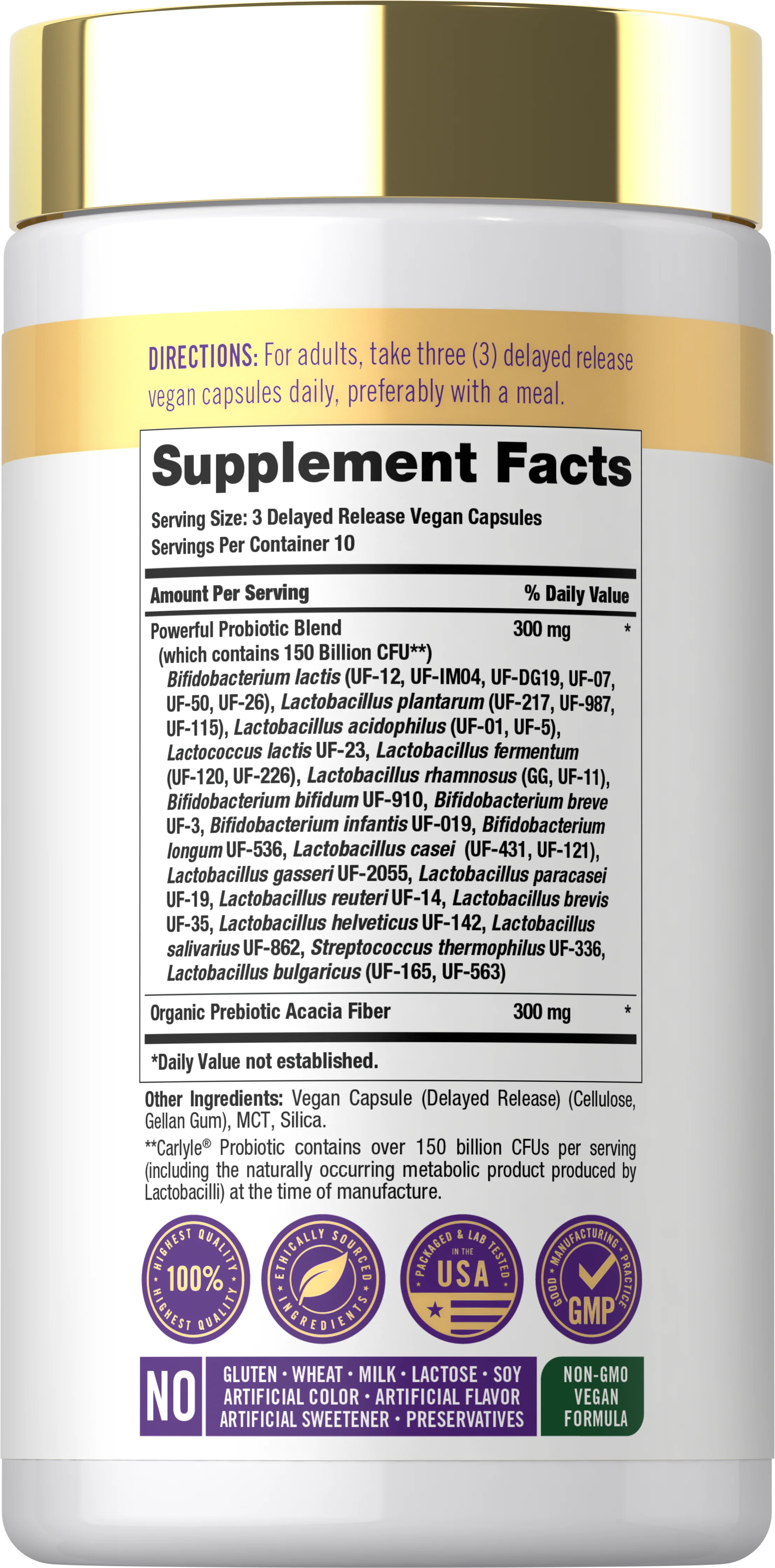 Probiotic with Prebiotics 150 Billion CFU | 30 Capsules - Image 2