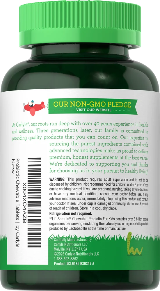 Probiotics for Kids | Raspberry Flavor | 180 Chewable Tablets - Image 3