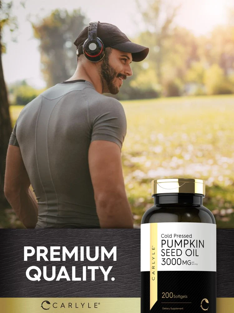 Pumpkin Seed Oil Cold Pressed 3000mg per serving | 200 Softgels - Image 6