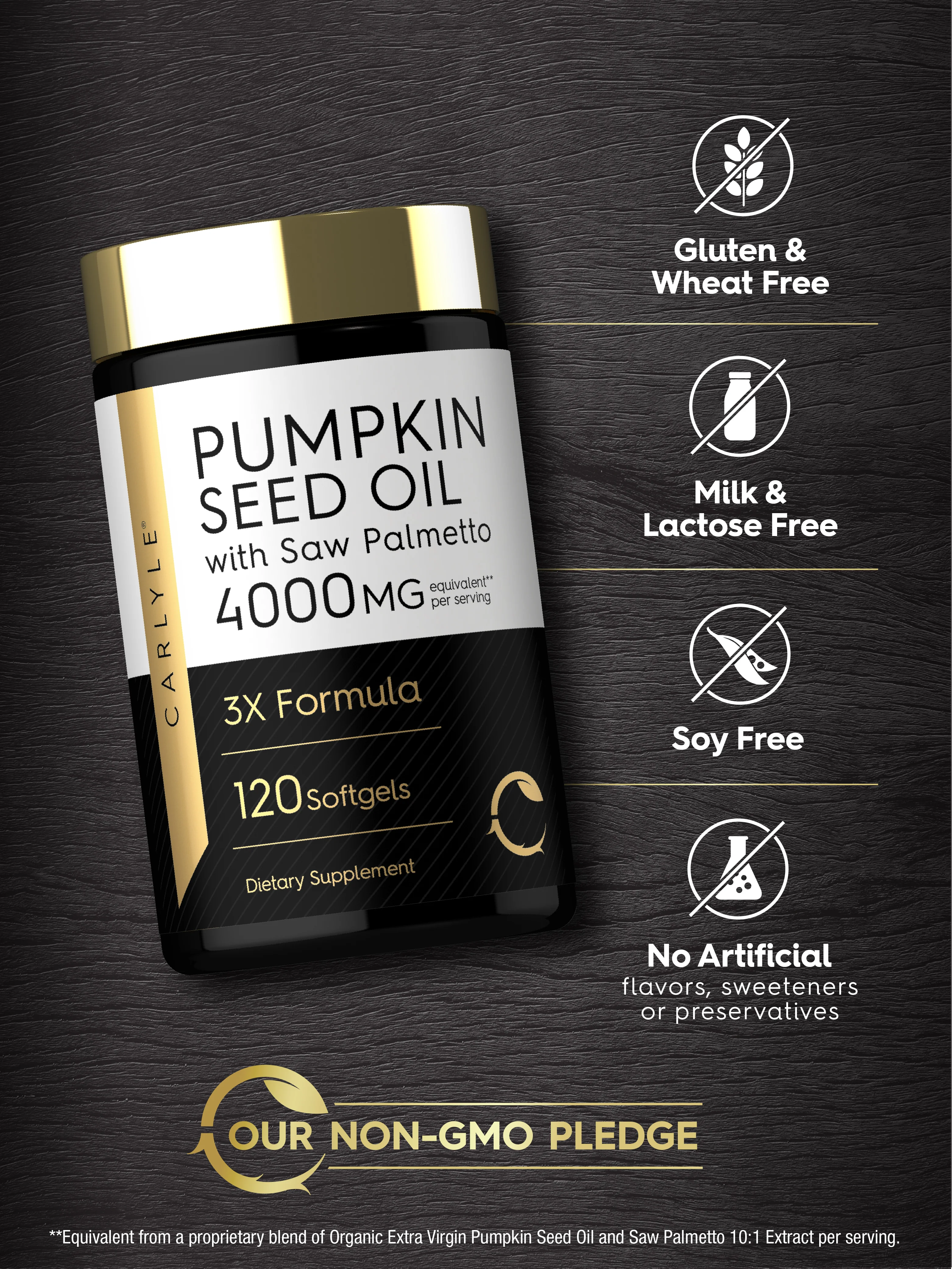 Pumpkin Seed Oil with Saw Palmetto | 120 Softgels - Image 5