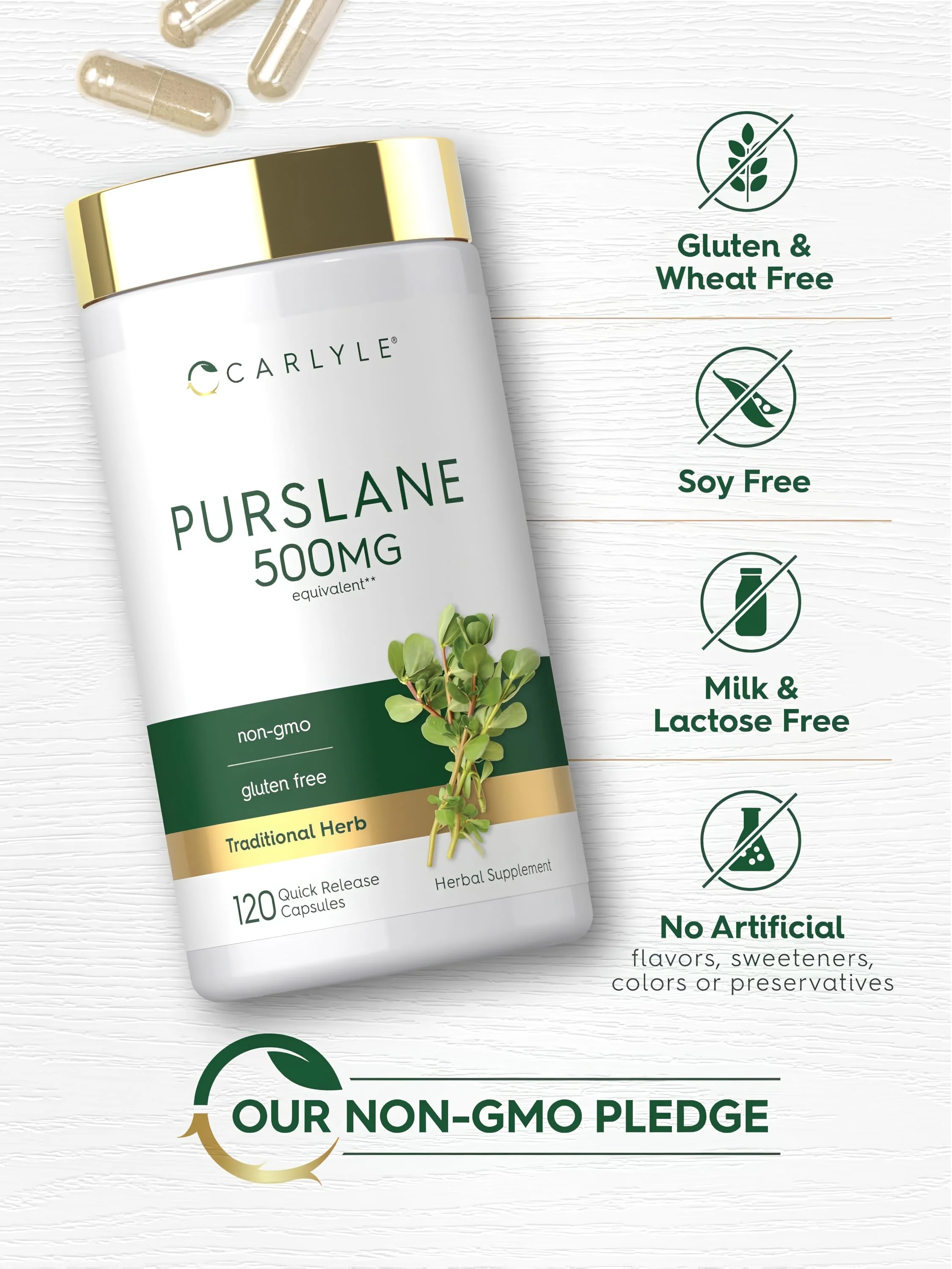 Purslane | 120 Capsules - Image 5