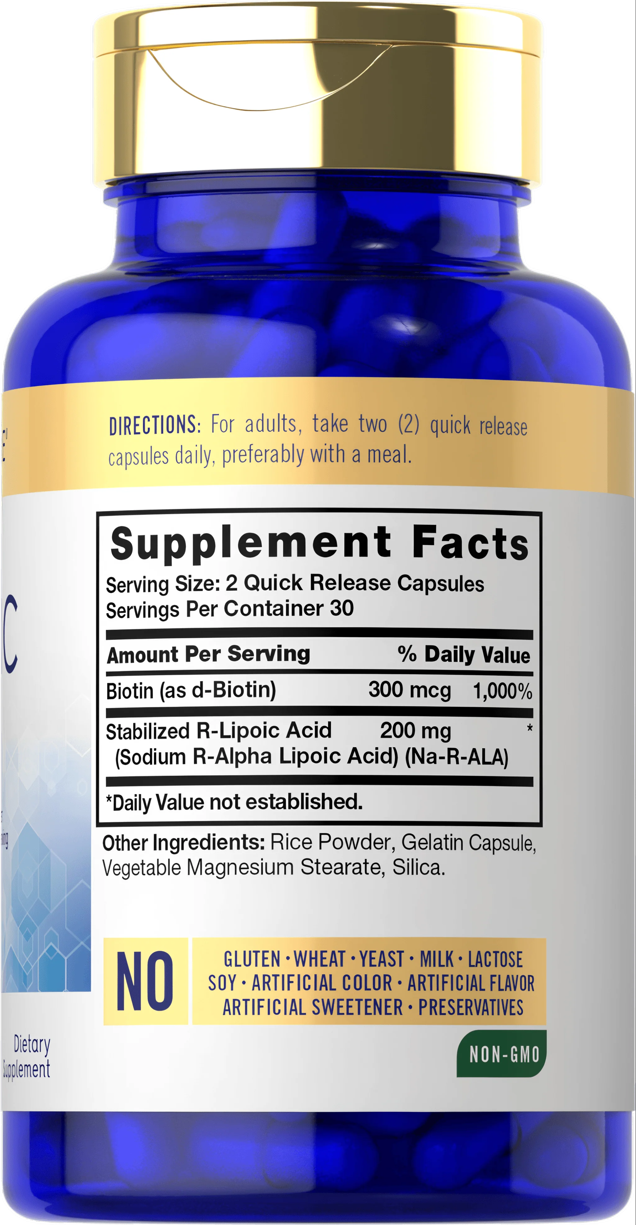R-Lipoic Acid 200mg per serving | 60 Capsules - Image 2