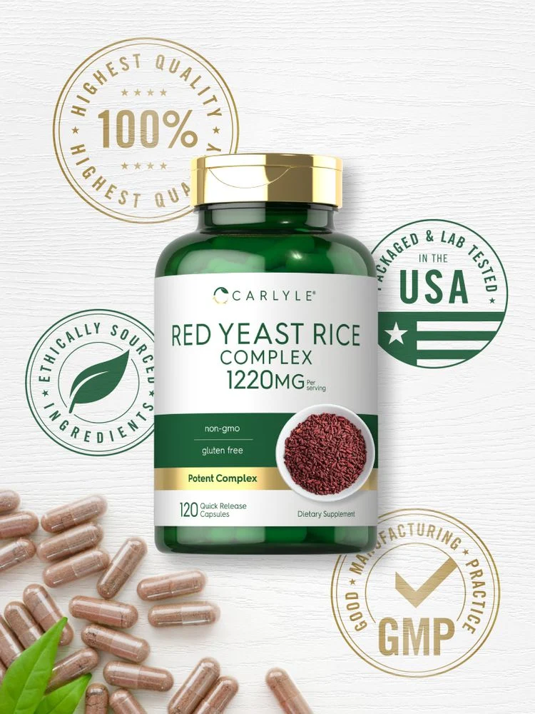 Red Yeast Rice with Policosanol 1220mg per serving | 120 Capsules - Image 5