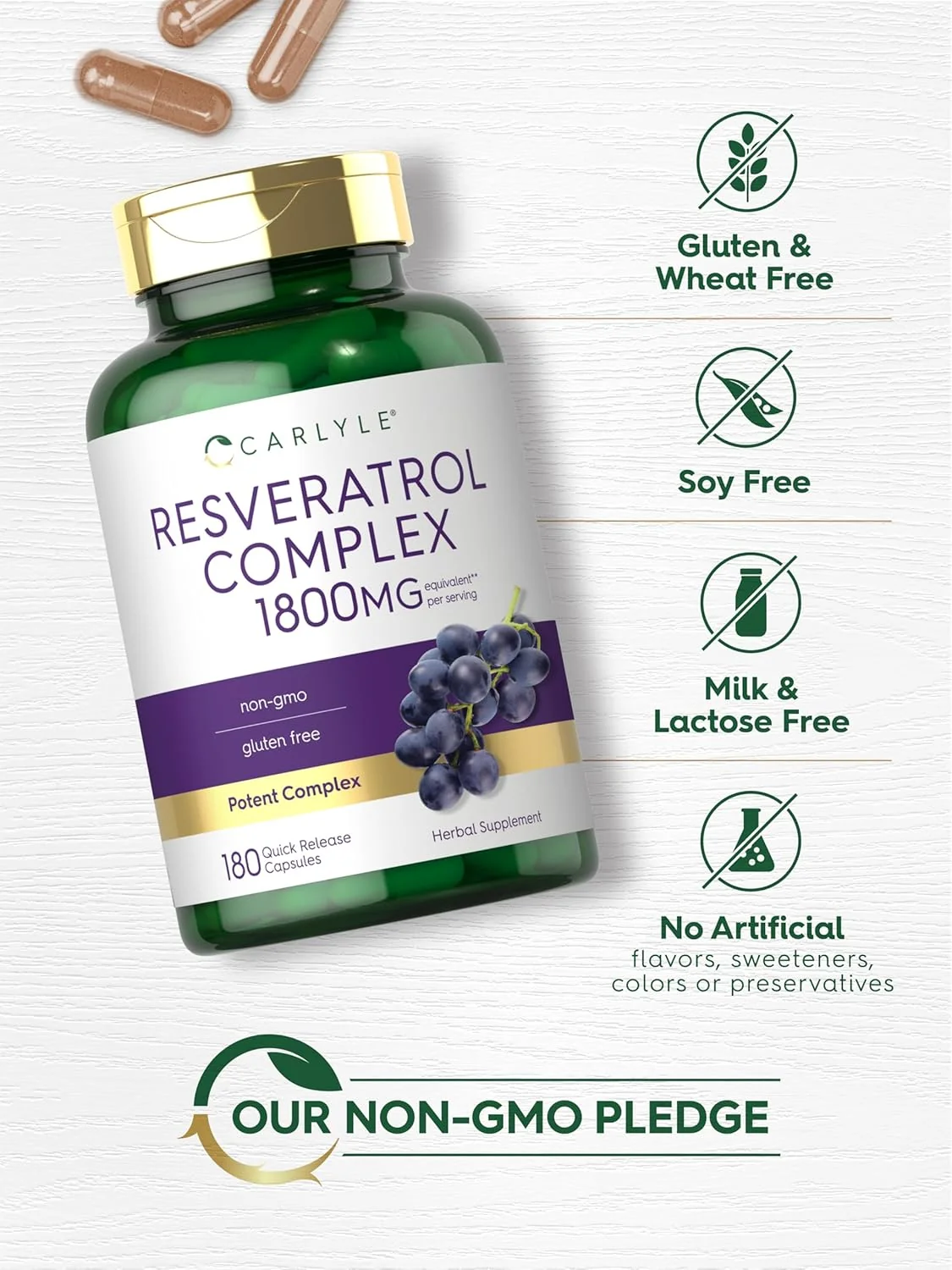 Resveratrol Complex | 180 Capsules - Image 5