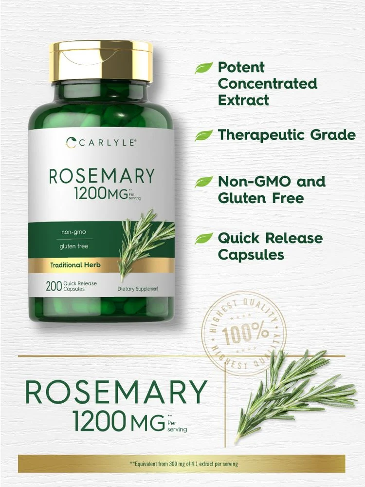 Rosemary Extract | 200 Capsules - Image 3