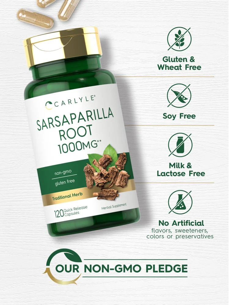 Sarsaparilla Root Supplement | 120 Capsules - Image 4