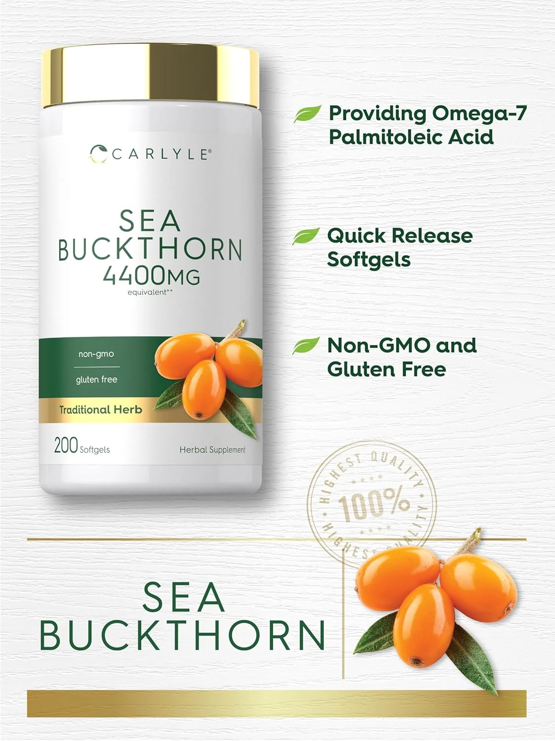 Sea Buckthorn Oil | 200 Softgels - Image 4