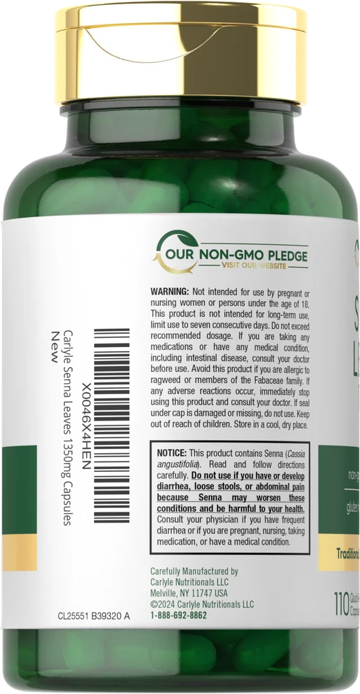 Senna Leaves Supplement | 1350 mg - Image 3