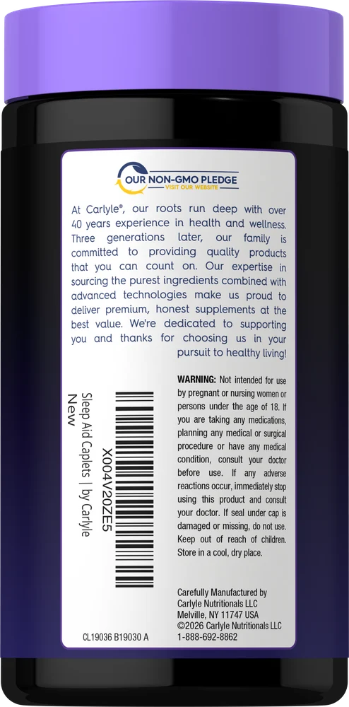 Sleep Aid Supplement | 90 Caplets - Image 3