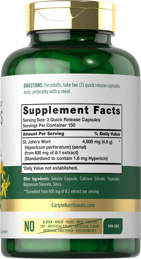 St John's Wort | 300 Capsules - Image 2