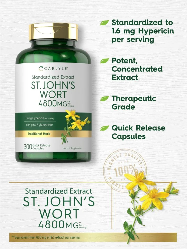 St John's Wort | 300 Capsules - Image 3