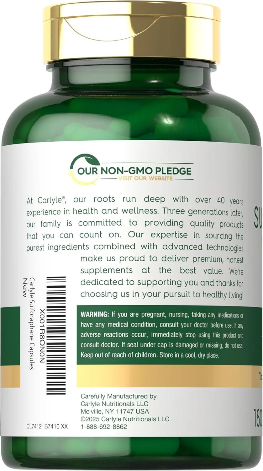 Sulforaphane Broccoli Sprout 400mcg | 180 Capsules - Image 3