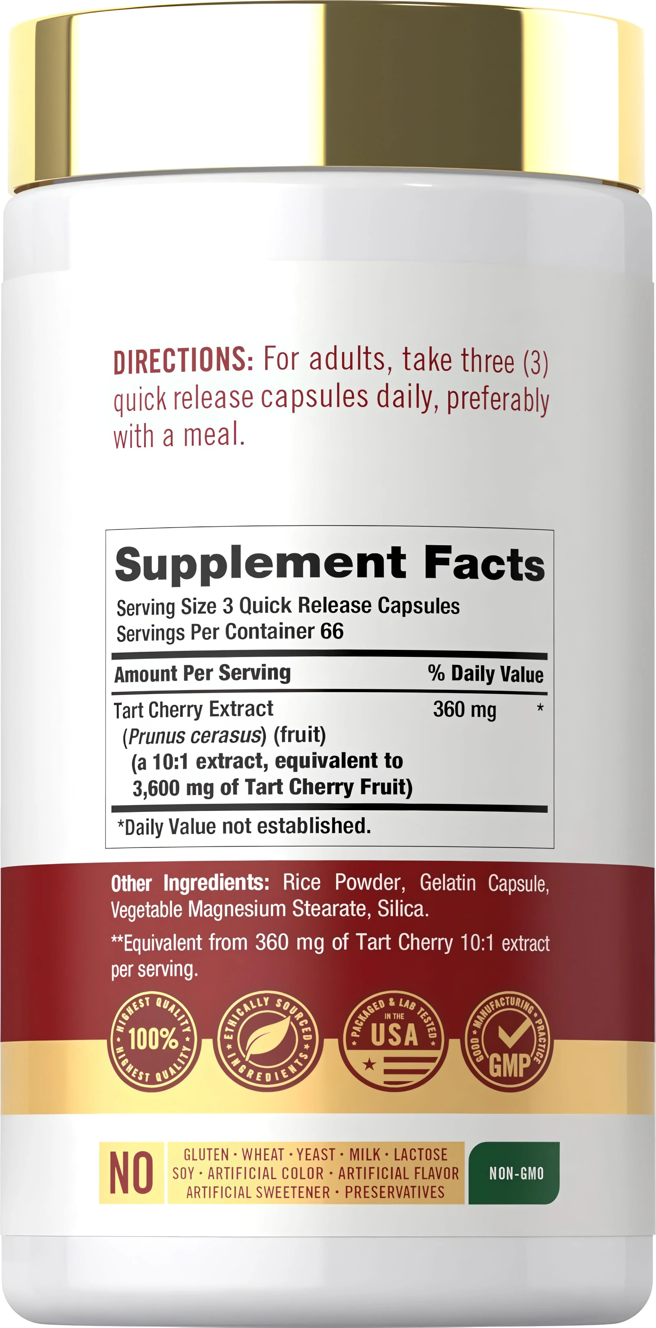 Tart Cherry Extract | 200 Capsules - Image 2