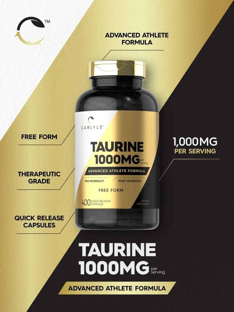 Taurine 1000mg per serving | 400 Capsules - Image 4