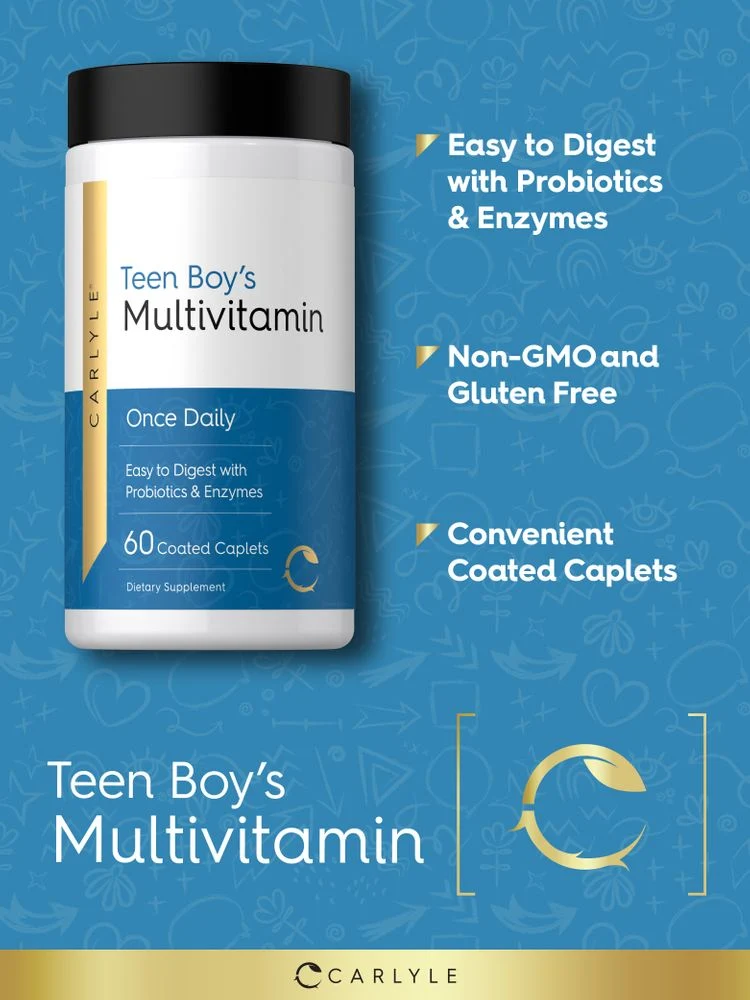 Teen Multivitamin for Boys | 60 Caplets - Image 4