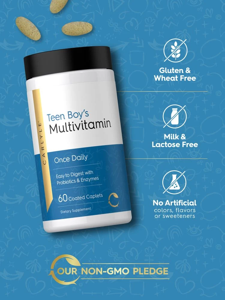Teen Multivitamin for Boys | 60 Caplets - Image 5