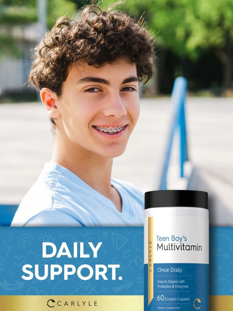 Teen Multivitamin for Boys | 60 Caplets - Image 6