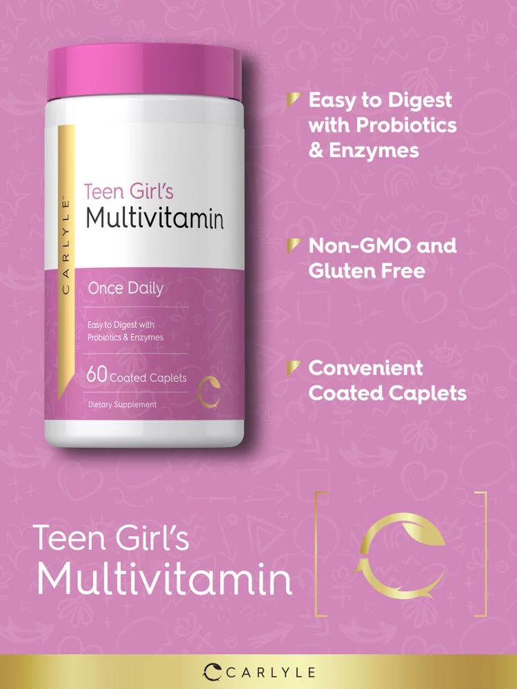 Teen Multivitamin for Girls | 60 Caplets - Image 4