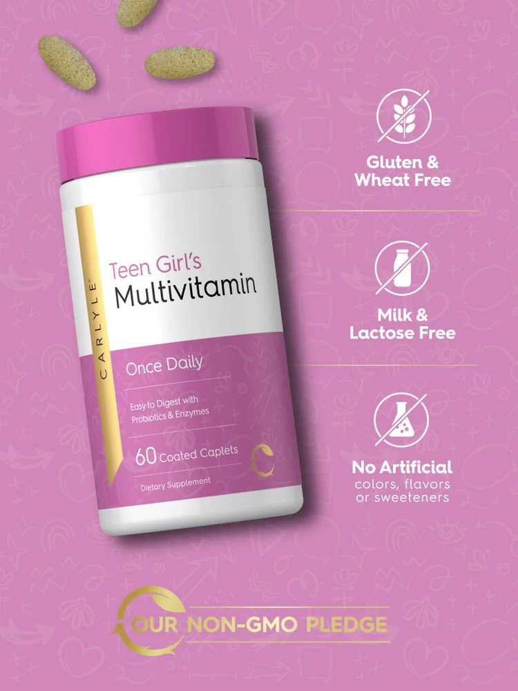 Teen Multivitamin for Girls | 60 Caplets - Image 5