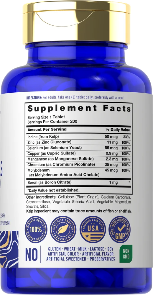 Trace Minerals | 200 Tablets - Image 2