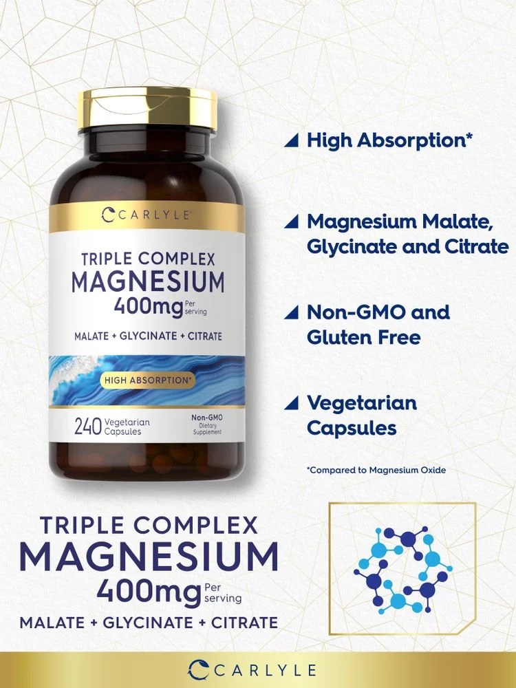 Triple Magnesium Complex 400mg | 240 Capsules - Image 4
