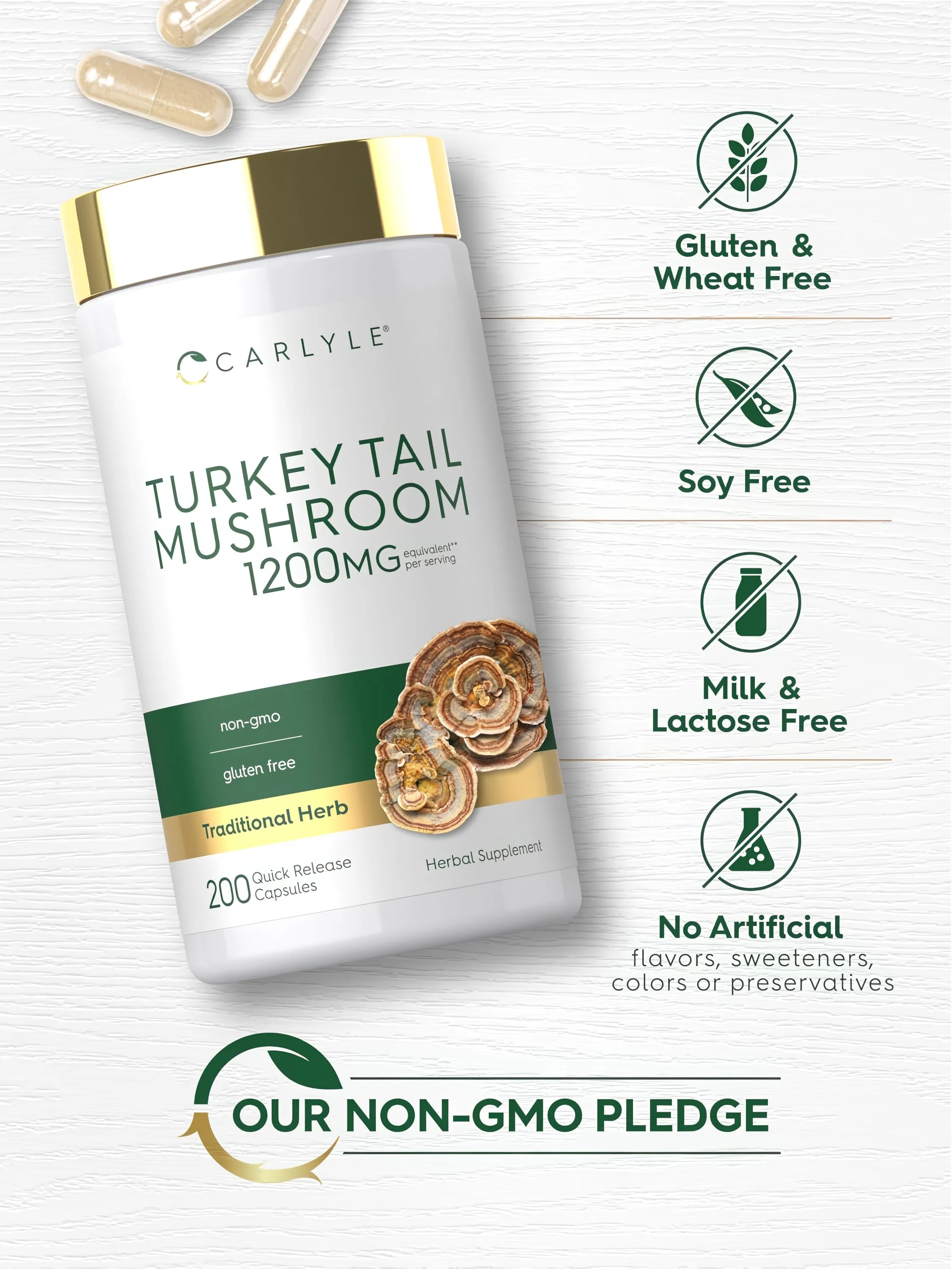 Turkey Tail Mushroom | 200 Capsules - Image 5