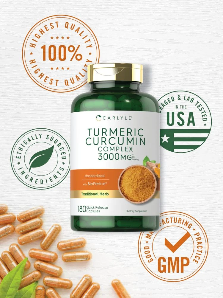 Turmeric Curcumin Complex | 180 Capsules - Image 5