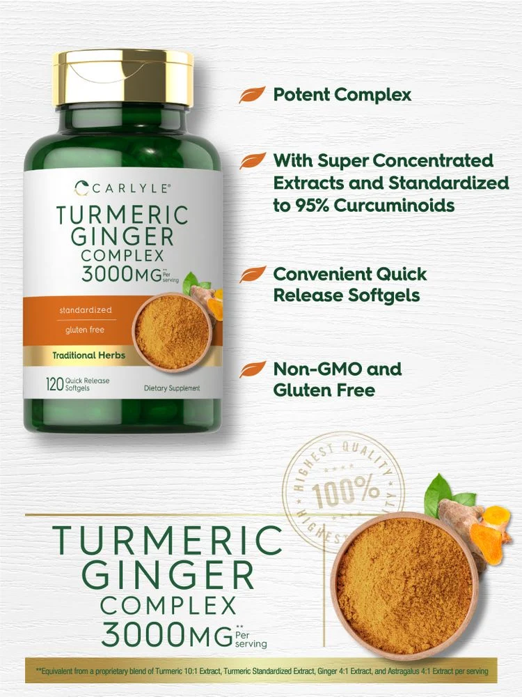 Turmeric Ginger Complex | 120 Softgels - Image 3
